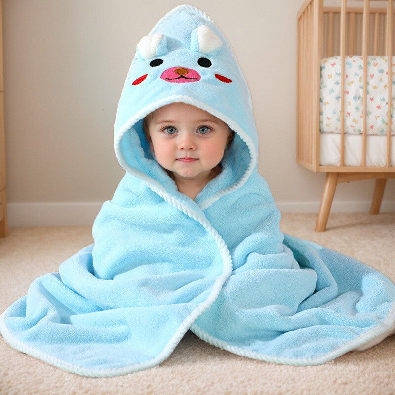 Hooded Toddler Baby Cartoon Towels Soft Animal Newborn Quick-Drying Towel Baby