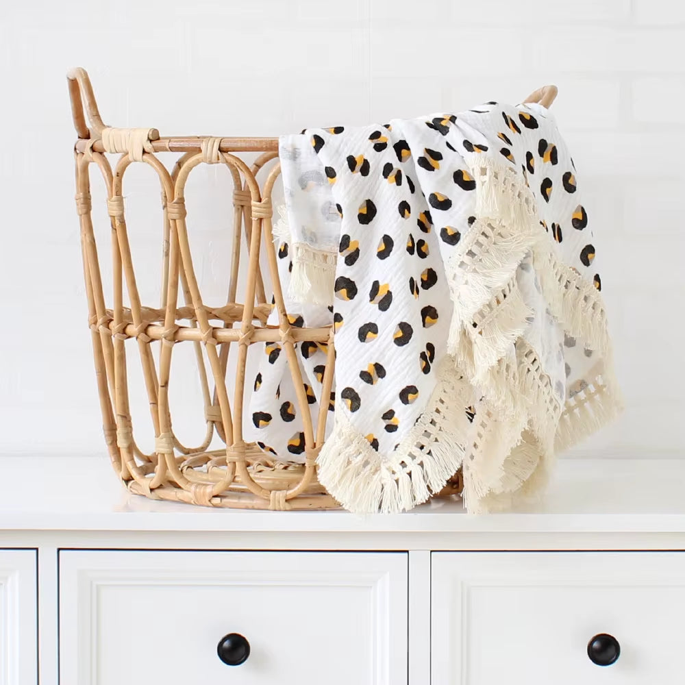 100% Cotton Baby Blankets Newborn for Boys Girls Muslin Swaddle Blankets Flower Print Bedding Quilt Swaddle