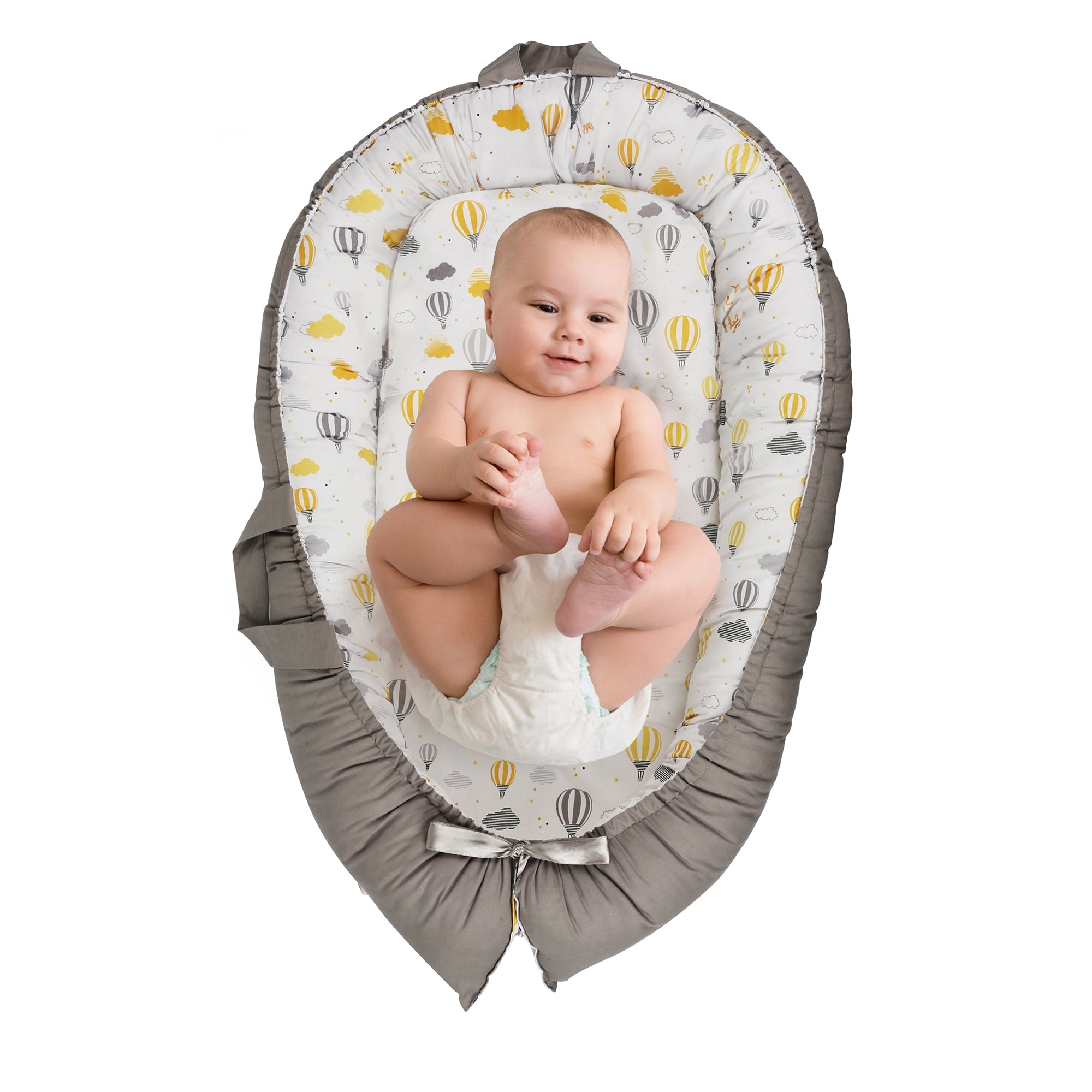 Baby Nest Lounger – Portable Co-Sleeper for Newborns | Breathable, Washable, Travel-Friendly Baby Pod