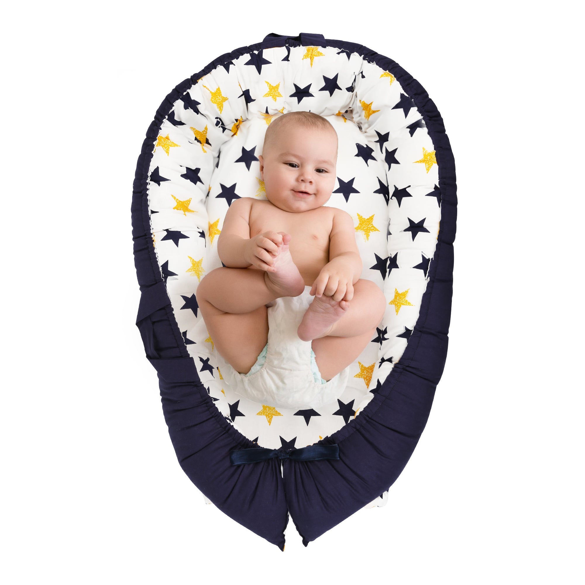 Baby Nest Lounger – Portable Co-Sleeper for Newborns | Breathable, Washable, Travel-Friendly Baby Pod