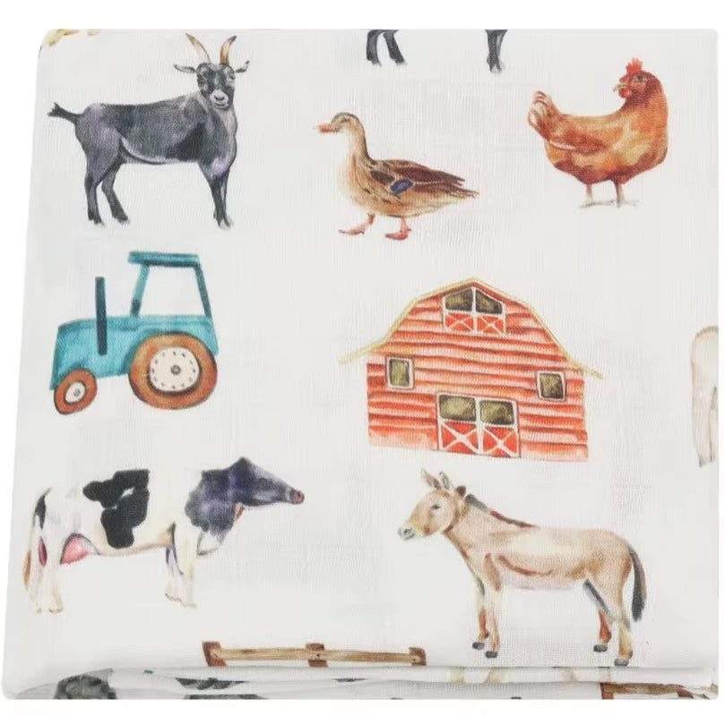 Bamboo Baby Blankets Newborn Muslin Swaddle 120X120 Nursery Blanket Baby Wrap Swaddle Blanket Super Soft