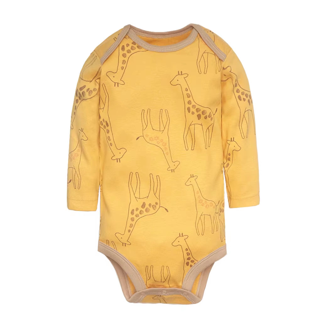 1-3Pieces New Fashion Newborn 100% Cotton Baby Boy Girl Bodysuit Long Sleeve Soft Infant Onesies Baby Shower Gifts Jumpsuits