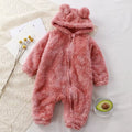 Baby Rompers Kids Cosplay Winter Flannel One-Pieces Hooded Jumpsuits Stitch Jumpers Overall Girl Grows Boy Growings Roupa Bebes