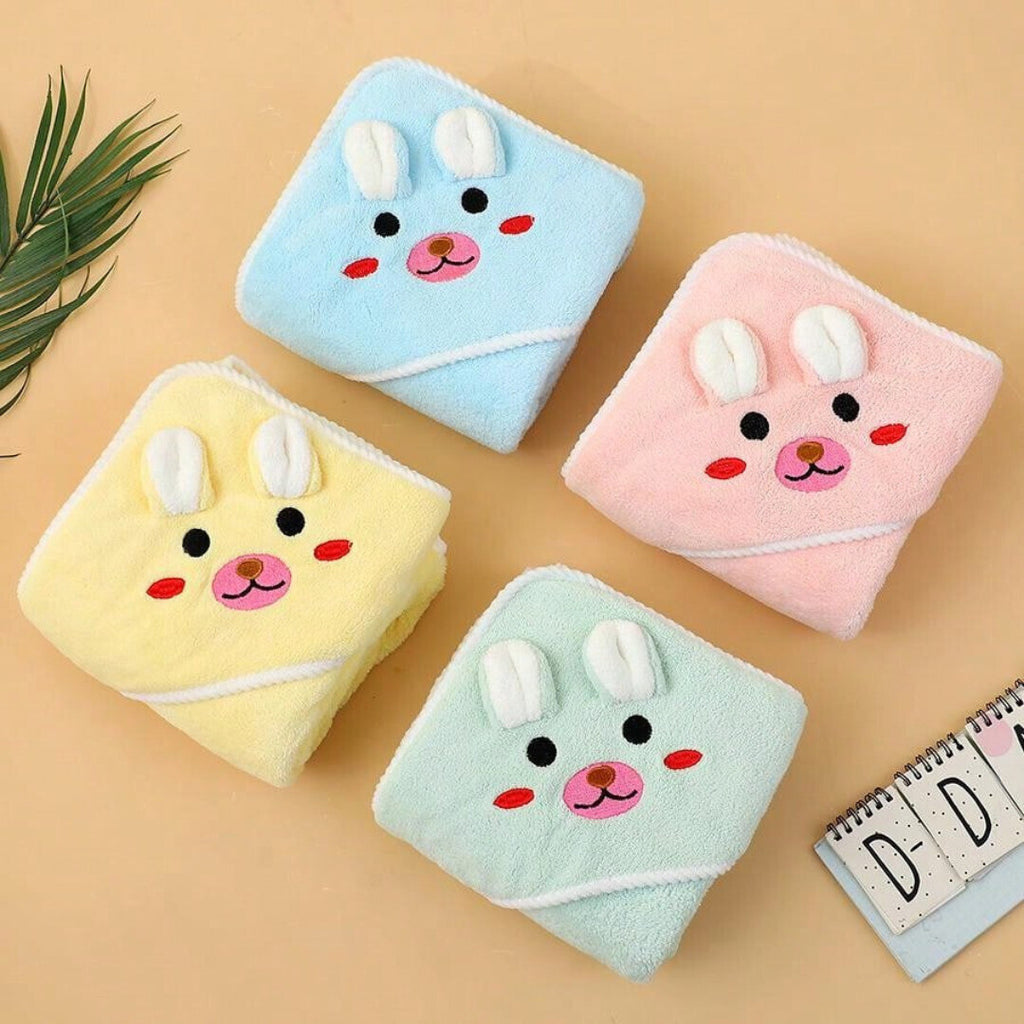 Hooded Toddler Baby Cartoon Towels Soft Animal Newborn Quick-Drying Towel Baby