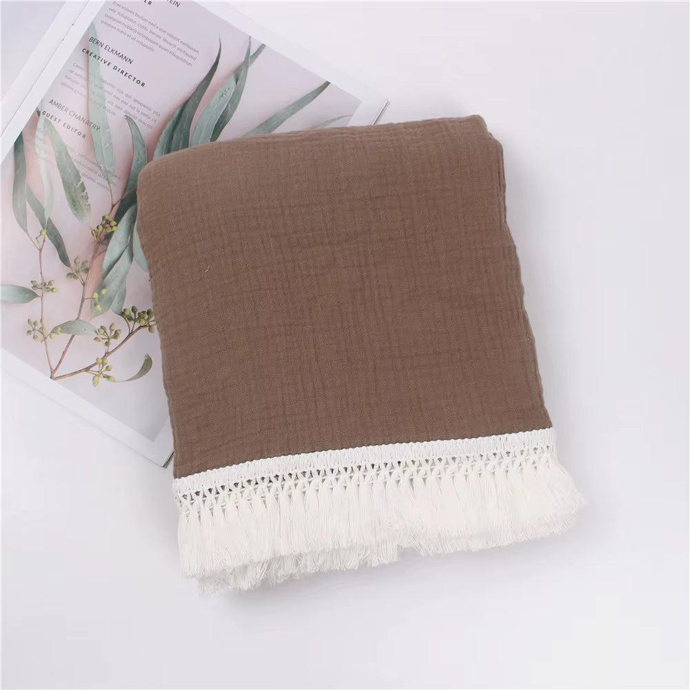 100% Cotton Baby Blankets Newborn for Boys Girls Muslin Swaddle Blankets Flower Print Bedding Quilt Swaddle