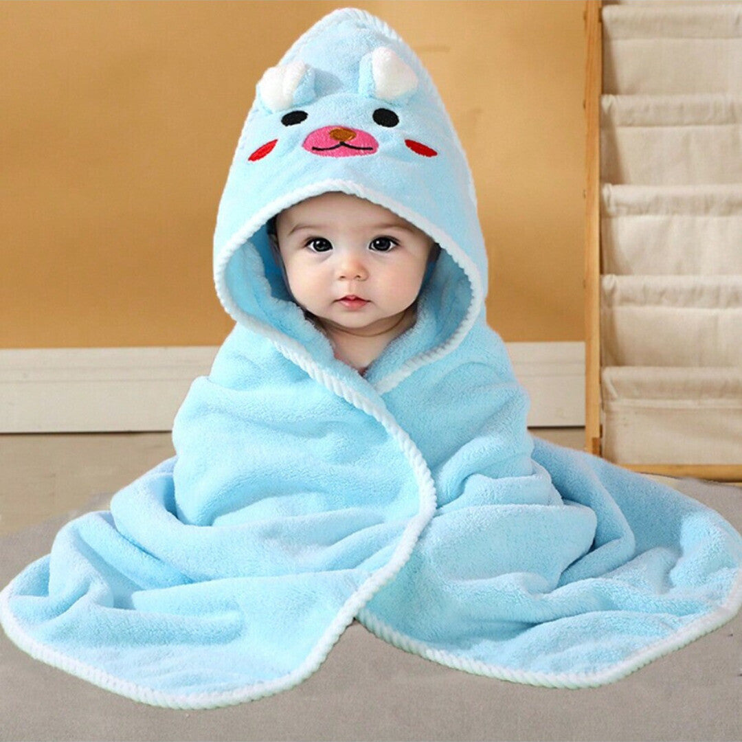 Hooded Toddler Baby Cartoon Towels Soft Animal Newborn Quick-Drying Towel Baby