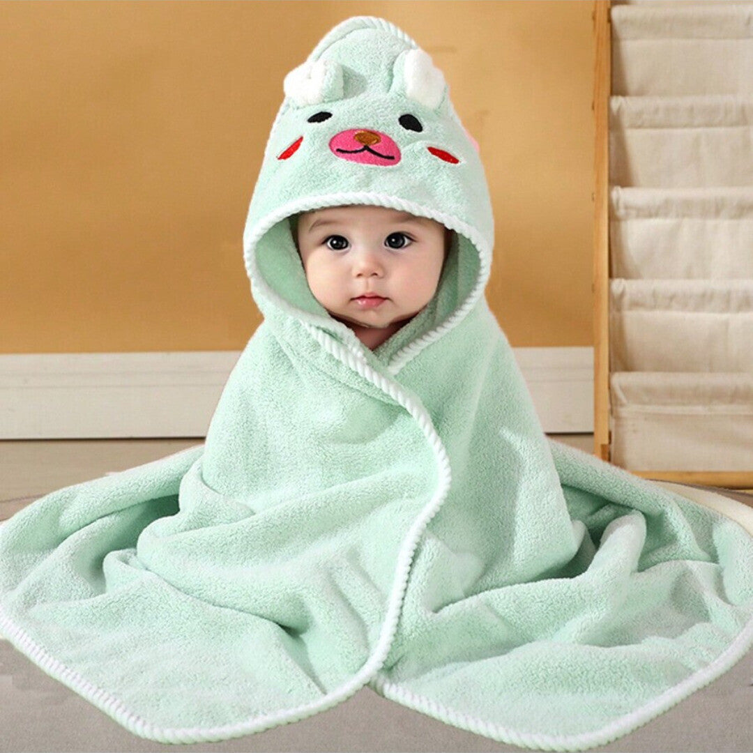 Hooded Toddler Baby Cartoon Towels Soft Animal Newborn Quick-Drying Towel Baby