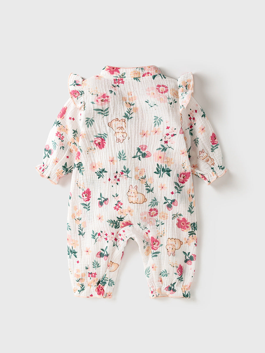 Autumn Baby Girl Style Home Clothes Romper-1
